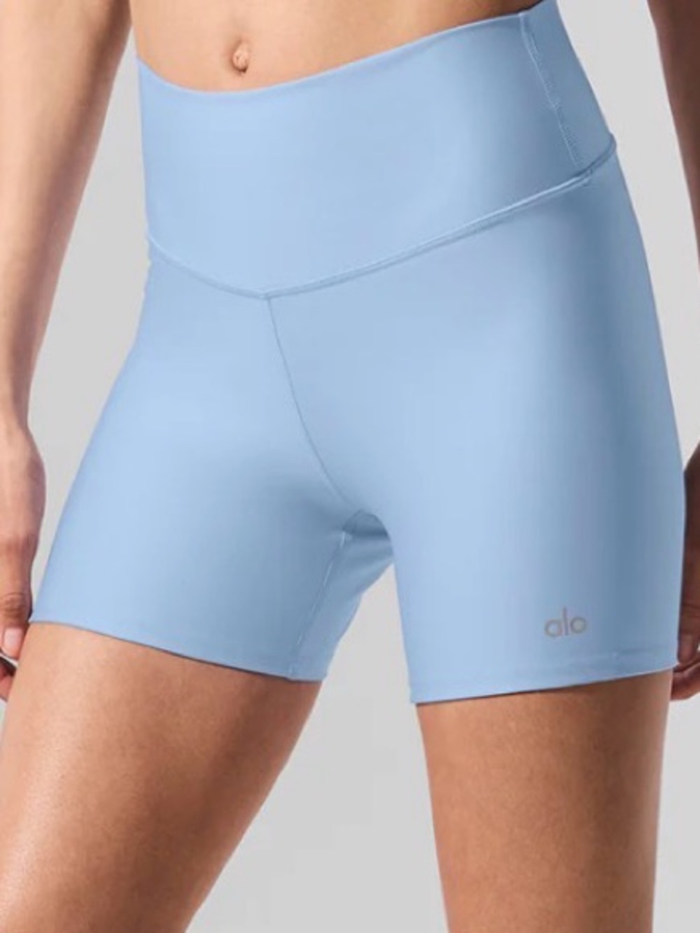 ALO Yoga 5” Airlift Shorts in “Seashell Blue”